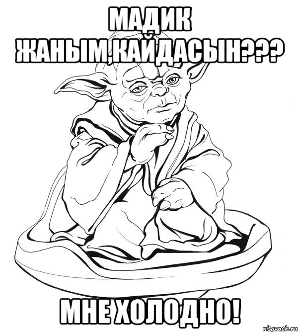 мадик жаным,кайдасын??? мне холодно!, Мем Мастер Йода