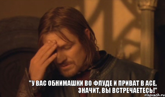 "У вас обнимашки во флуде и приват в асе, значит, вы встречаетесь!", Мем Закрывает лицо