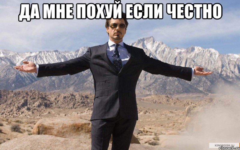 да мне похуй если честно , Мем железный человек