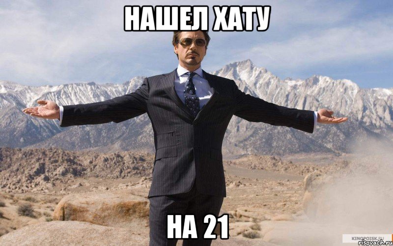 нашел хату на 21, Мем железный человек