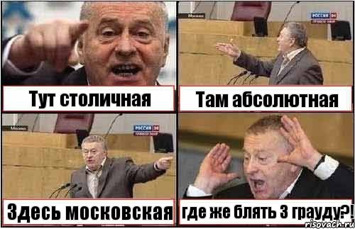 Тут столичная Там абсолютная Здесь московская где же блять 3 грауду?!, Комикс жиреновский