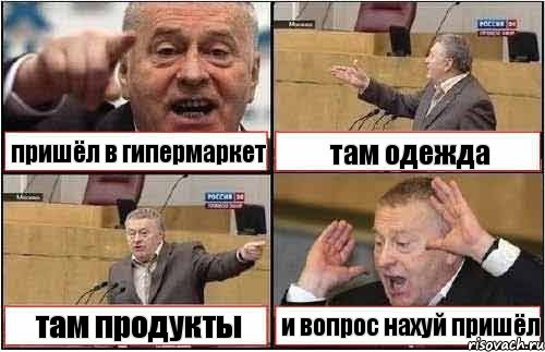 пришёл в гипермаркет там одежда там продукты и вопрос нахуй пришёл, Комикс жиреновский