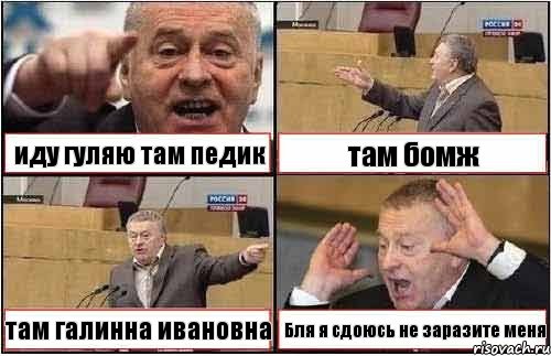 иду гуляю там педик там бомж там галинна ивановна Бля я сдоюсь не заразите меня, Комикс жиреновский