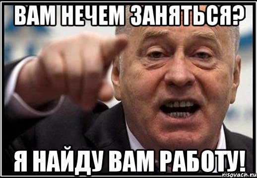 вам нечем заняться? я найду вам работу!, Мем жириновский ты