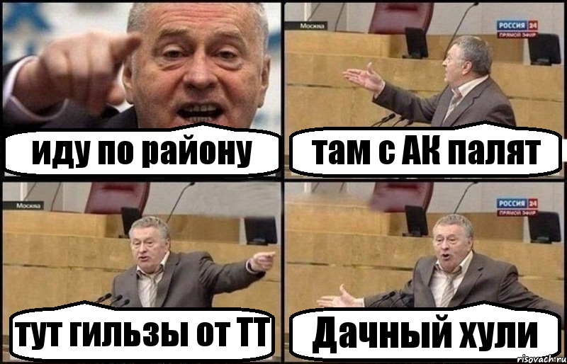 иду по району там с АК палят тут гильзы от ТТ Дачный хули, Комикс Жириновский