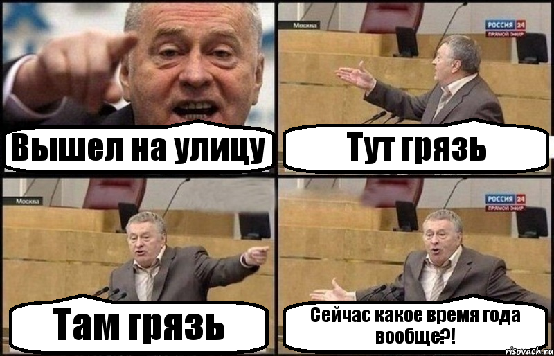 Вышел на улицу Тут грязь Там грязь Сейчас какое время года вообще?!, Комикс Жириновский