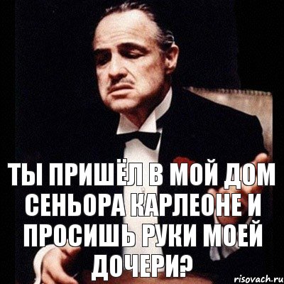 Ты пришёл в мой дом сеньора карлеоне и просишь руки моей дочери?, Комикс Дон Вито Корлеоне 1