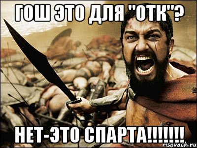 гош это для "отк"? нет-это спарта!!!, Мем Это Спарта