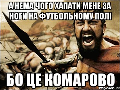 а нема чого хапати мене за ноги на футбольному полі бо це комарово, Мем Это Спарта