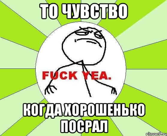 то чувство когда хорошенько посрал, Мем фак е