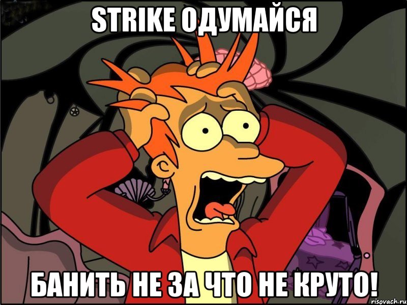 strike одумайся банить не за что не круто!, Мем Фрай в панике