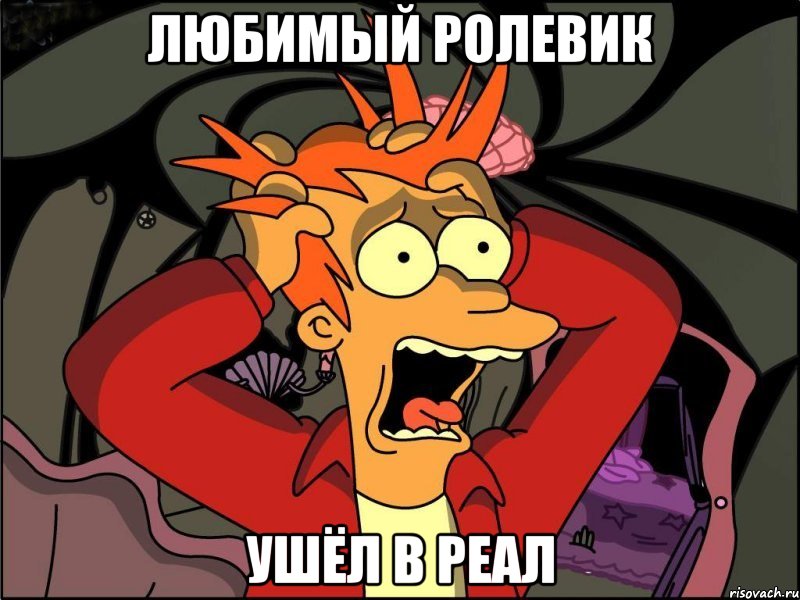 любимый ролевик ушёл в реал, Мем Фрай в панике