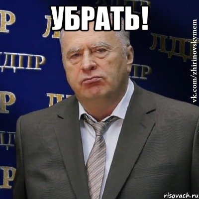 убрать! , Мем Хватит это терпеть (Жириновский)