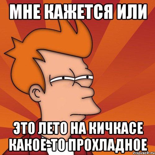 мне кажется или это лето на кичкасе какое-то прохладное, Мем Мне кажется или (Фрай Футурама)