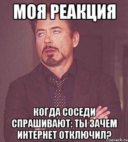 моя реакция когда соседи спрашивают: ты зачем интернет отключил?, Мем  Мое выражение лица (вертик)