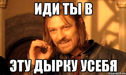 иди ты в эту дырку усебя, Мем Нельзя просто так взять и (Боромир мем)