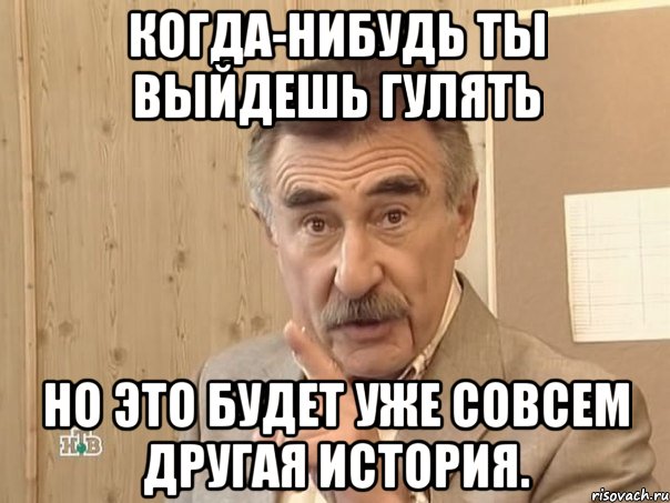 когда-нибудь ты выйдешь гулять но это будет уже совсем другая история., Мем Каневский (Но это уже совсем другая история)