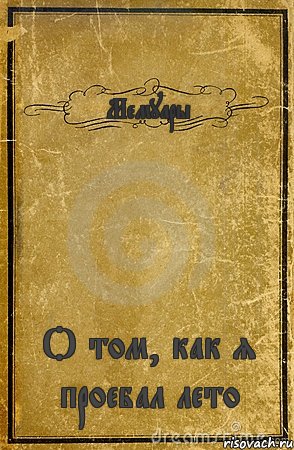 Мемуары О том, как я проебал лето, Комикс обложка книги