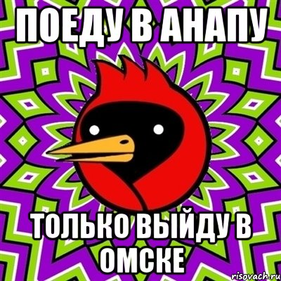 поеду в анапу только выйду в омске, Мем Омская птица