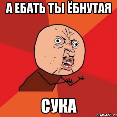 а ебать ты ёбнутая сука, Мем Почему