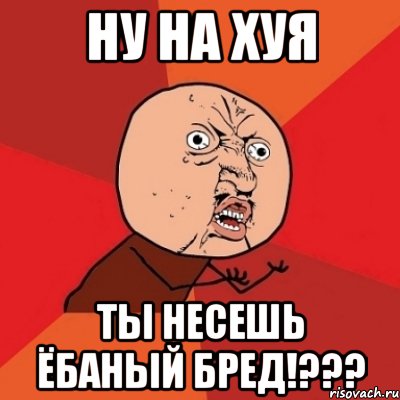 ну на хуя ты несешь ёбаный бред!???, Мем Почему