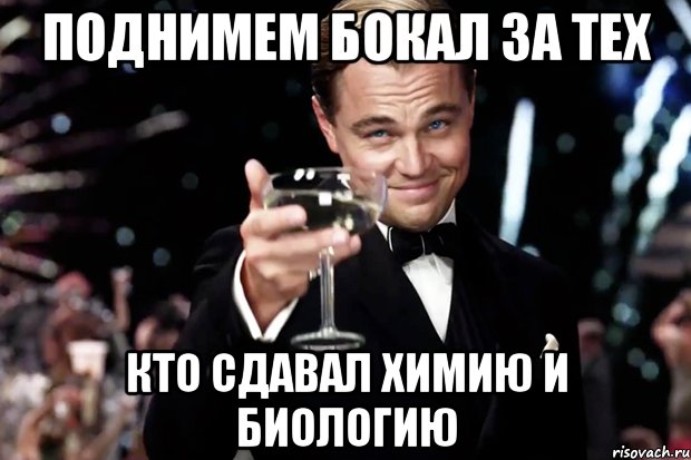 поднимем бокал за тех кто сдавал химию и биологию, Мем Великий Гэтсби (бокал за тех)