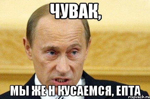 чувак, мы же н кусаемся, епта, Мем путин