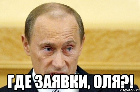  где заявки, оля?!, Мем путин