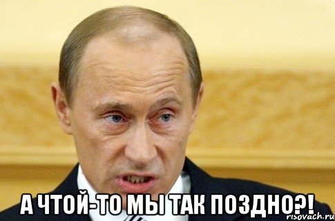  а чтой-то мы так поздно?!, Мем путин