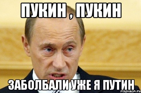 пукин , пукин заболбали уже я путин, Мем путин