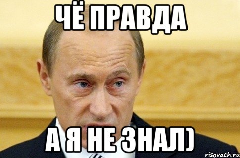 чё правда а я не знал), Мем путин