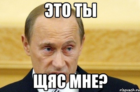 это ты щяс мне?, Мем путин