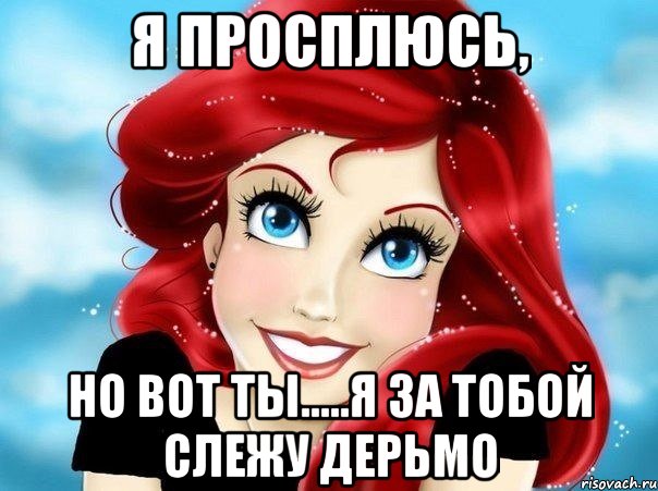 я просплюсь, но вот ты.....я за тобой слежу дерьмо, Мем Русалка