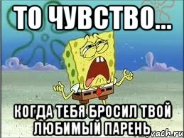 то чувство... когда тебя бросил твой любимый парень, Мем Спанч Боб плачет