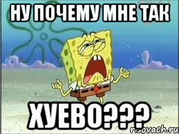 ну почему мне так хуево???, Мем Спанч Боб плачет