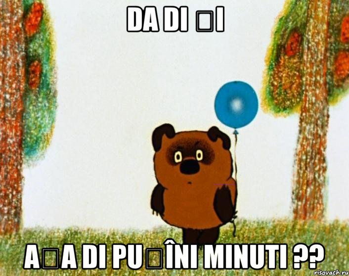 da di și așa di puțîni minuti ??, Мем винни пух