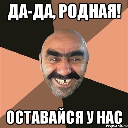 да-да, родная! оставайся у нас, Мем Я твой дом труба шатал