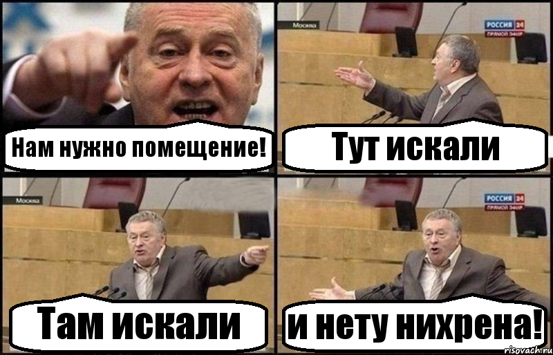 Нам нужно помещение! Тут искали Там искали и нету нихрена!, Комикс Жириновский