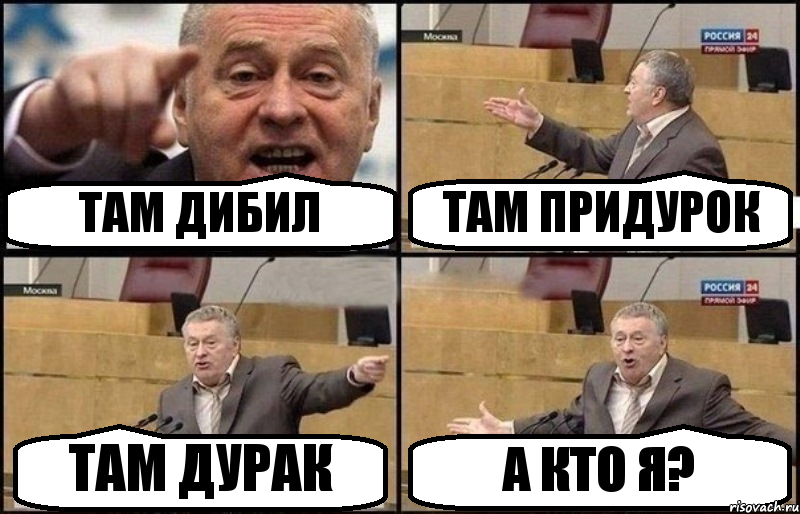 ТАМ ДИБИЛ ТАМ ПРИДУРОК ТАМ ДУРАК А КТО Я?, Комикс Жириновский