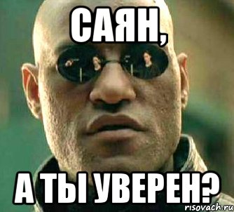 саян, а ты уверен?, Мем  а что если я скажу тебе