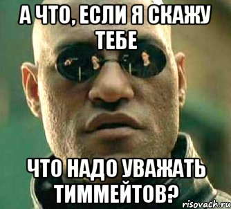 а что, если я скажу тебе что надо уважать тиммейтов?, Мем  а что если я скажу тебе