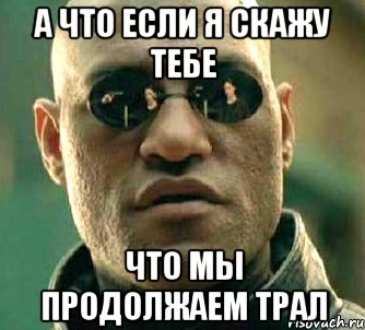 а что если я скажу тебе что мы продолжаем трал, Мем  а что если я скажу тебе