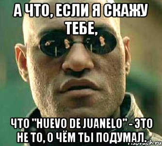 а что, если я скажу тебе, что "huevo de juanelo" - это не то, о чём ты подумал., Мем  а что если я скажу тебе