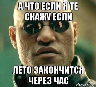 а что если я те скажу если лето закончится через час, Мем  а что если я скажу тебе