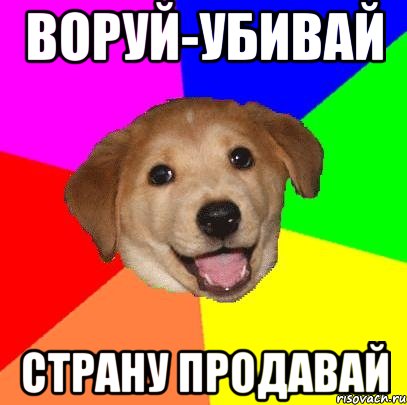 воруй-убивай страну продавай, Мем Advice Dog