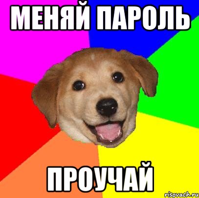 меняй пароль проучай, Мем Advice Dog