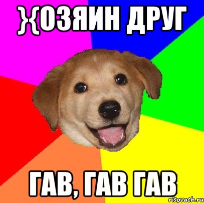 }{озяин друг гав, гав гав, Мем Advice Dog