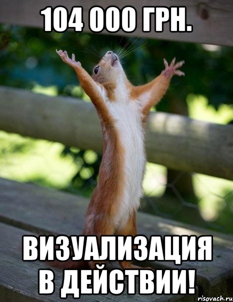 104 000 грн. визуализация в действии!, Мем    белка молится