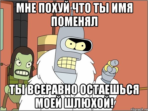 мне похуй что ты имя поменял ты всеравно остаешься моей шлюхой!, Мем Бендер