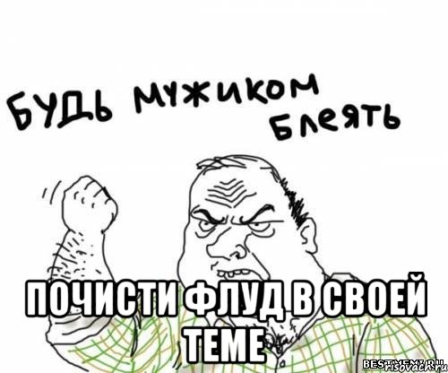  почисти флуд в своей теме, Мем блять